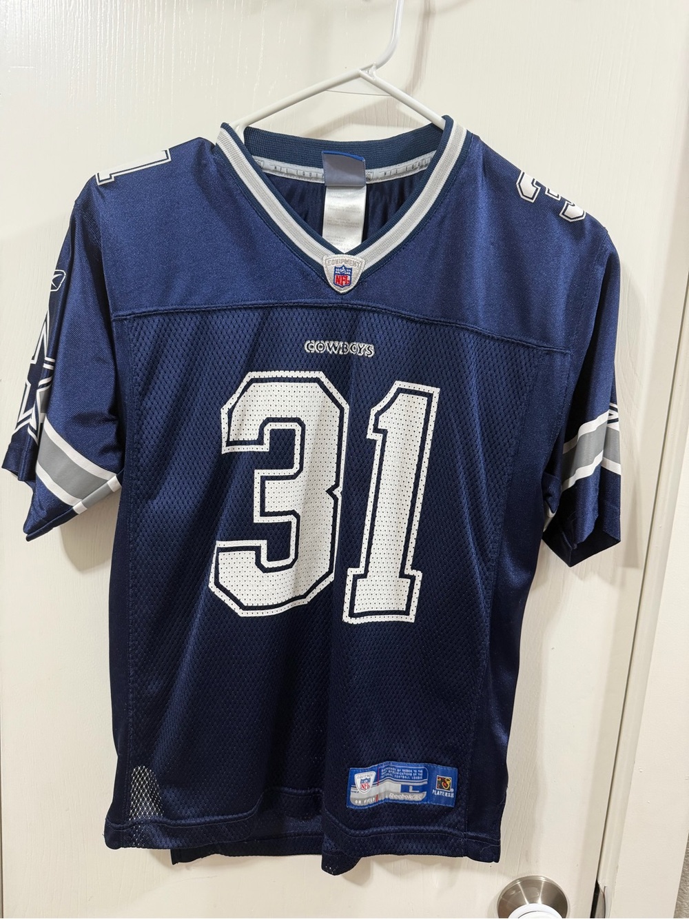 NFL Navy Blue and White Football Jersey